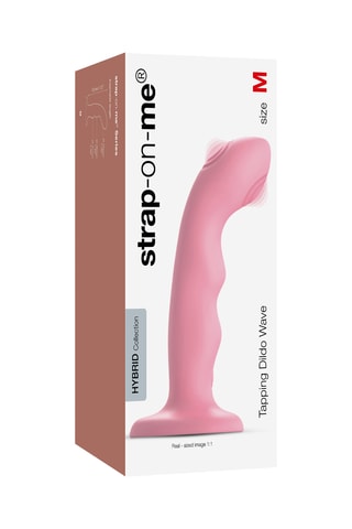 Godemichet waterproof vibrant tapping wave - Rose - 13,5 cm