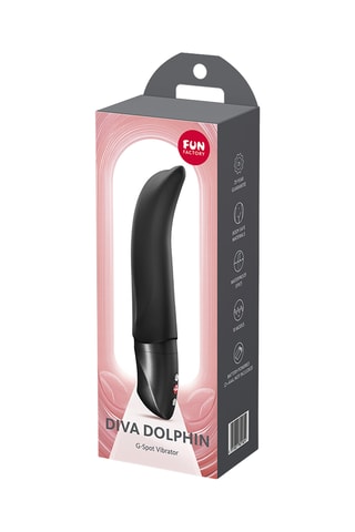 Vibrador Diva dolphin - Negro - 19 cm