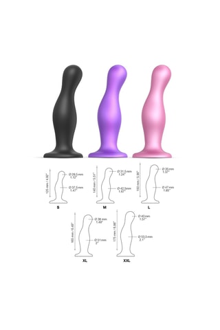 Godemichet dildo plug curvy - Taille L - Violet - 15 cm