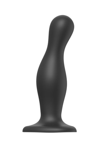 Godemiché dildo plug curvy - Taille L - Noir - 15 cm