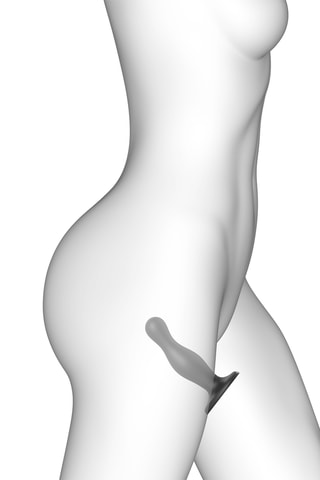 Godemiché dildo plug curvy - Taille L - Noir - 15 cm