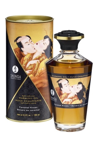 Huile chauffante aphrodisiaque baisers au caramel - 100 ml