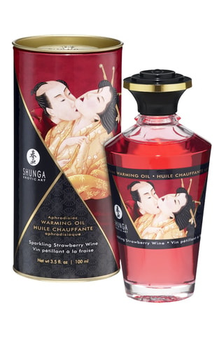 Huile chauffante aphrodisiaque vin pétillant fraise - 250 g