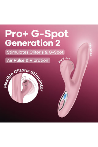 Stimulateur clitoridien et point G Pro+ G-Spot Generation 2 - Rose - 22 cm