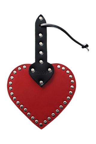 Paddle en cuir - Rouge - 32 cm