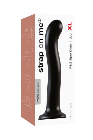 Dildo punto P&G - Talla XL - Negro - 18 cm