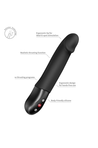 Vibrador vaivén Stronic Real - Negro - 20 cm