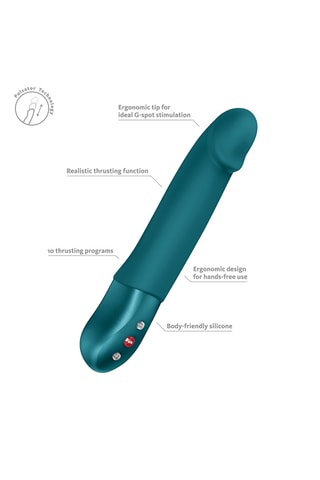 Vibrador vaivén Stronic Real - Verde - 20 cm