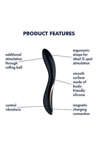 Vibrador punto G Rrrolling explosion - Negro - 22 cm