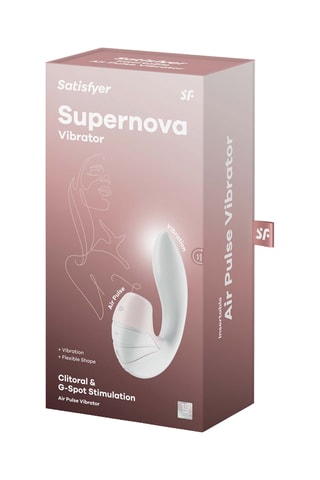 Vibrador Rabbit Satisfyer Supernova - Blanco - 14 cm