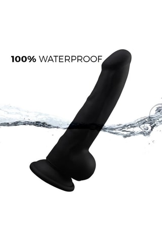Dildo waterproof deluxe real curve - Negro - 23 cm