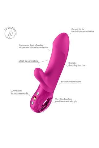 Vibrador rabbit bi stronic embrace - Fucsia - 22 cm