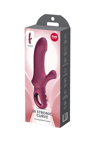 Vibrador rabbit bi stronic curve - Rojo - 22 cm