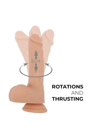 Godemiché waterproof réaliste swirl & thrust - Beige - 17 cm