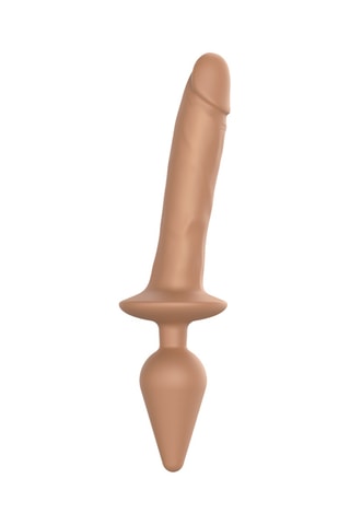 Godemichet réaliste switch plug-in caramel xxl - Beige - 18 cm