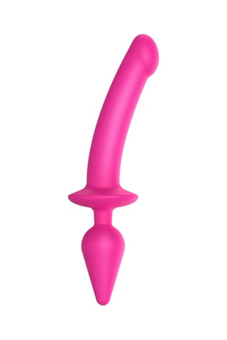 Godemichet semi-réaliste switch plug-in fuchsia xxl - Fuchsia - 18 cm