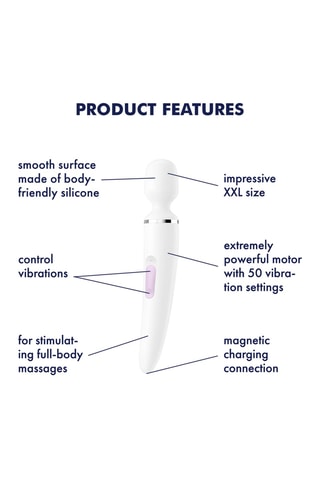 Vibrador Wand-er Woman - Blanco - 34 cm