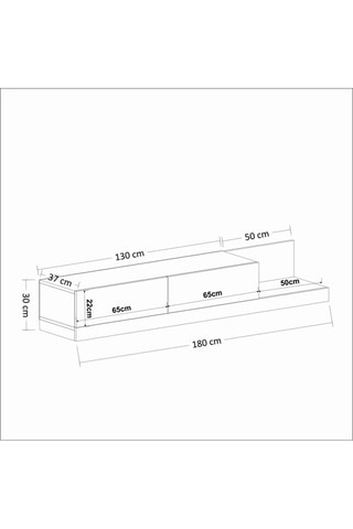 Meuble TV - 180 x 37 x 30 cm