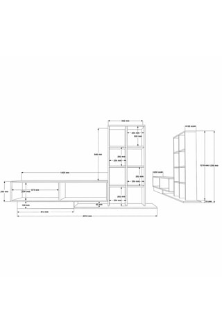 Meuble TV - 120 x 80 x 74 cm