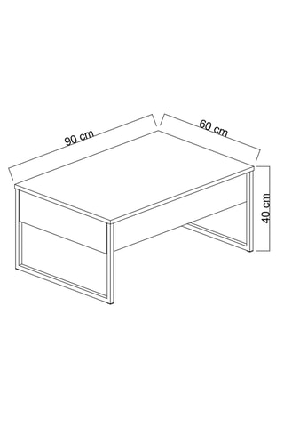 Table basse Luxe  - 90 x 40 x 60 cm