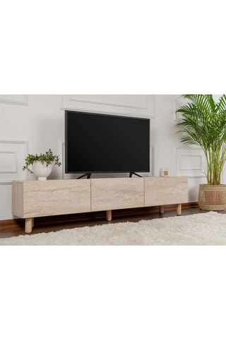 Meuble TV 3 portes Alvin - 180 x 42 x 31,4 cm