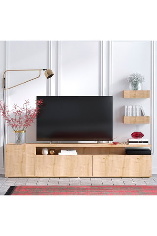 Meuble TV 3 tiroirs Alika - 180 x 45 x 35 cm