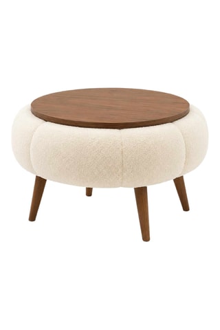 Table basse Papatya - Crème - 60 x 44 cm