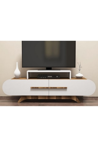 Meuble TV 2 abattants Rose  - 145 x 37 x 50 cm