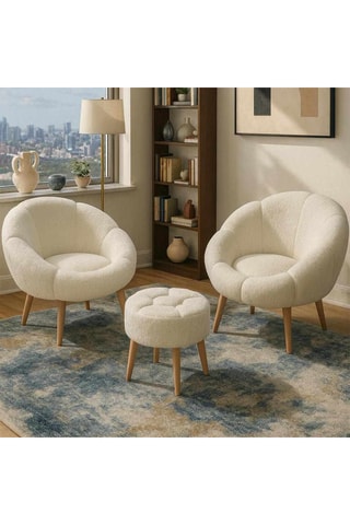 2 fauteuils et pouf