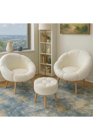 2 fauteuils et pouf