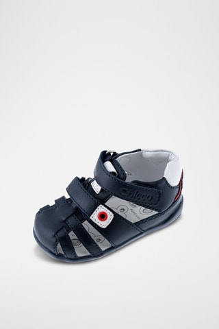Sandales en cuir - Bleu marine