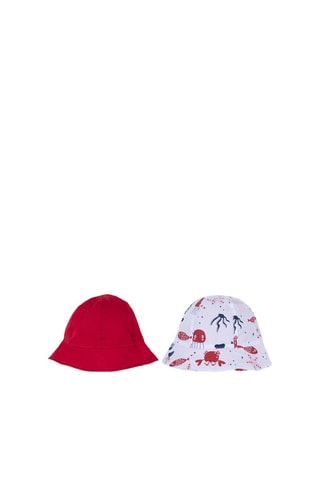Dubbelzijdig Bobhoedje Wit en Rood
