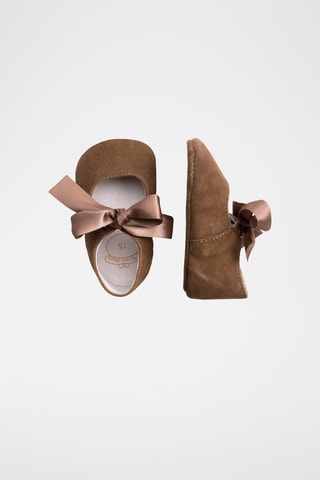 Leren Ballerina's - Bruin