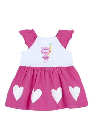 Jurk Wit en Fuchsia