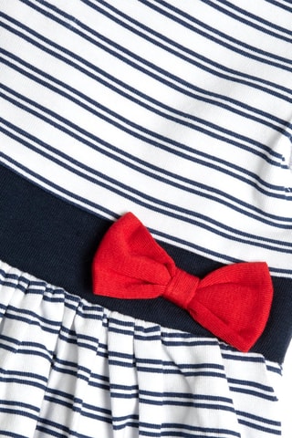 Jurk - Marineblauw en Wit