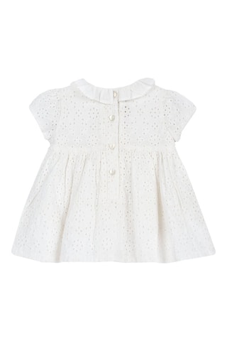 Jurk met Engelse borduursels - Wit