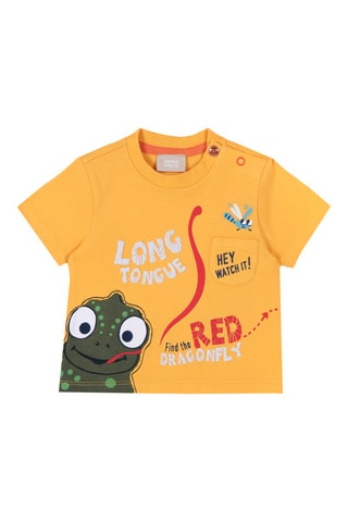 T-shirt Donkergeel