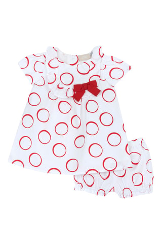 Jurk en Bloomer - Wit en Rood