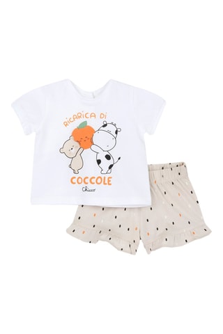 T-shirt et short - Beige