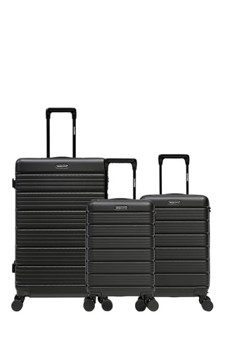 Juego de 3 maletas Lugano (XS/S/L) - 52/55,5/74,5 cm - Negro