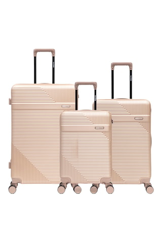 Juego de 3 maletas Wohlen (S/M/L) - 56/66,5/75,5 cm - Beige