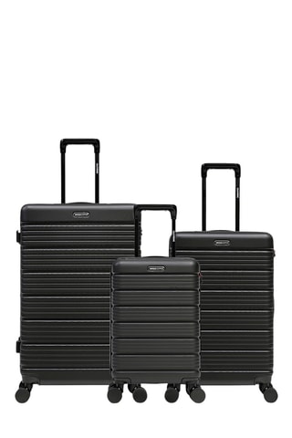 Juego de 3 maletas Lugano (XS/M/L) - 52/65,5/74,5 cm - Negro