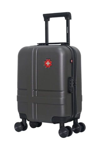 Maleta de cabina low cost (XS) Uster - 46 cm  - Negro, rojo, plateado y gris