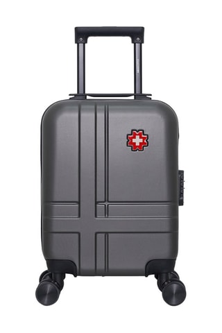 Maleta de cabina low cost (XS) Uster - 46 cm  - Negro, rojo, plateado y gris