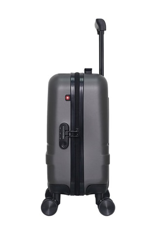 Maleta de cabina low cost (XS) Uster - 46 cm  - Negro, rojo, plateado y gris