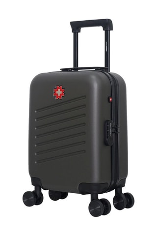 Maleta de cabina low cost (XS) Zurich - 46 cm  - Negro, rojo, plateado y gris