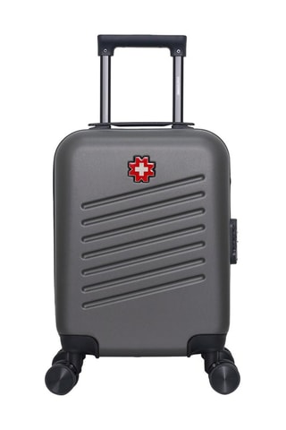 Maleta de cabina low cost (XS) Zurich - 46 cm  - Negro, rojo, plateado y gris