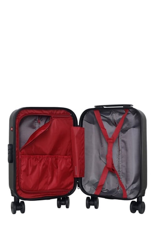 Maleta de cabina low cost (XS) Zurich - 46 cm  - Negro, rojo, plateado y gris