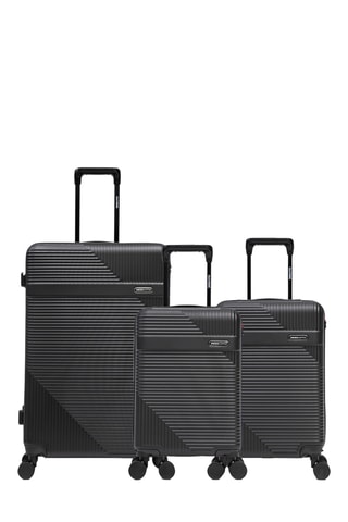 Juego de 3 maletas Wohlen (XS/S/L) - 52/56/75,5 cm - Negro