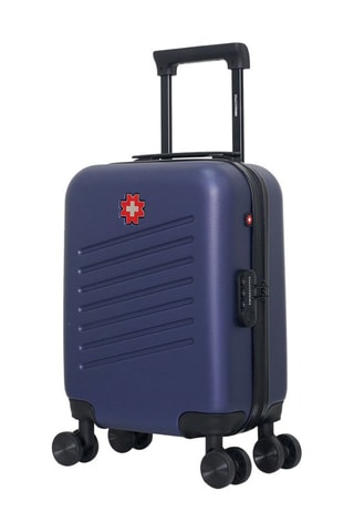 Maleta de cabina low cost (XS) Zurich - 46 cm  - Negro, rojo, azul y plateado